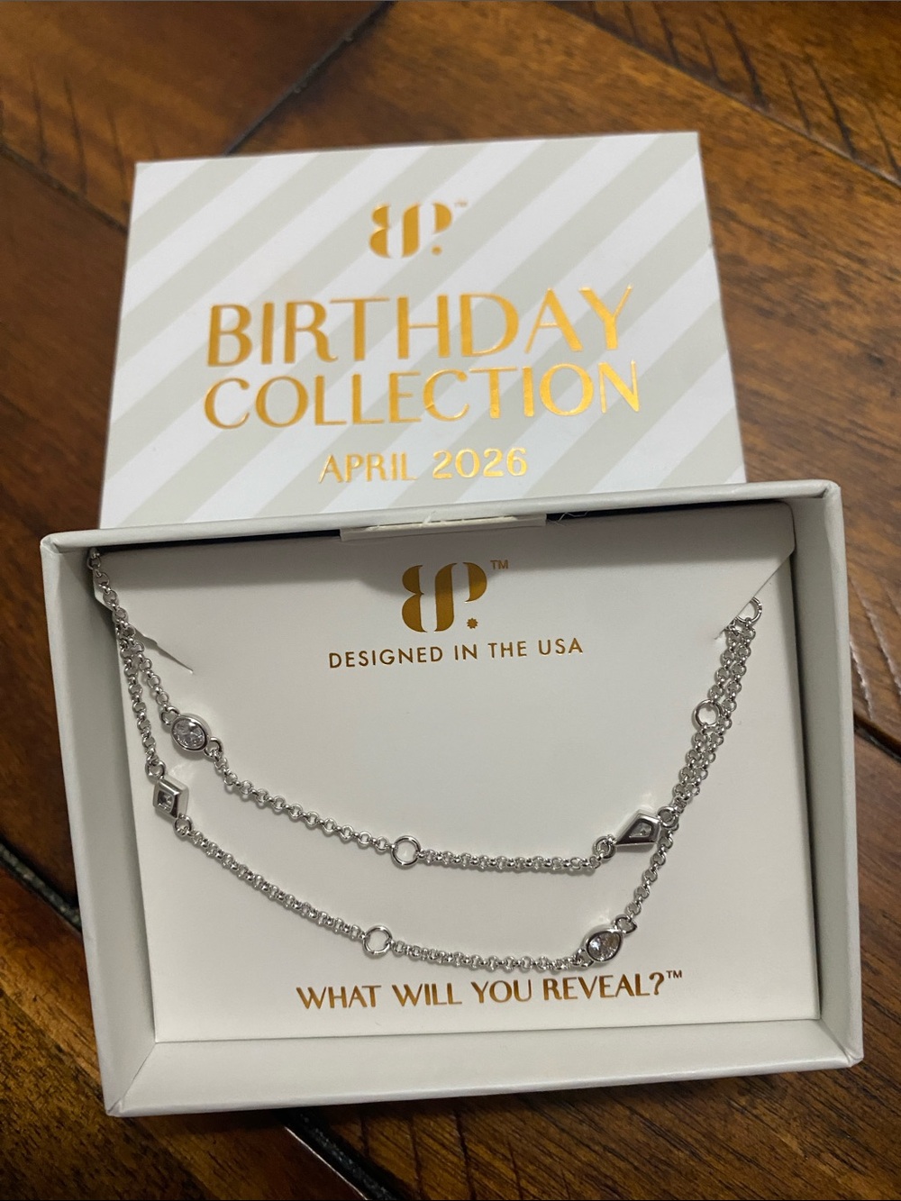 Bomb Party Birthday Collection April 2026 Necklace - Cubic Zirconia - Rhodium